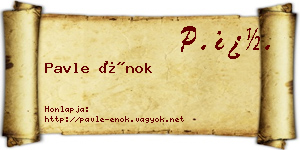 Pavle Énok névjegykártya
